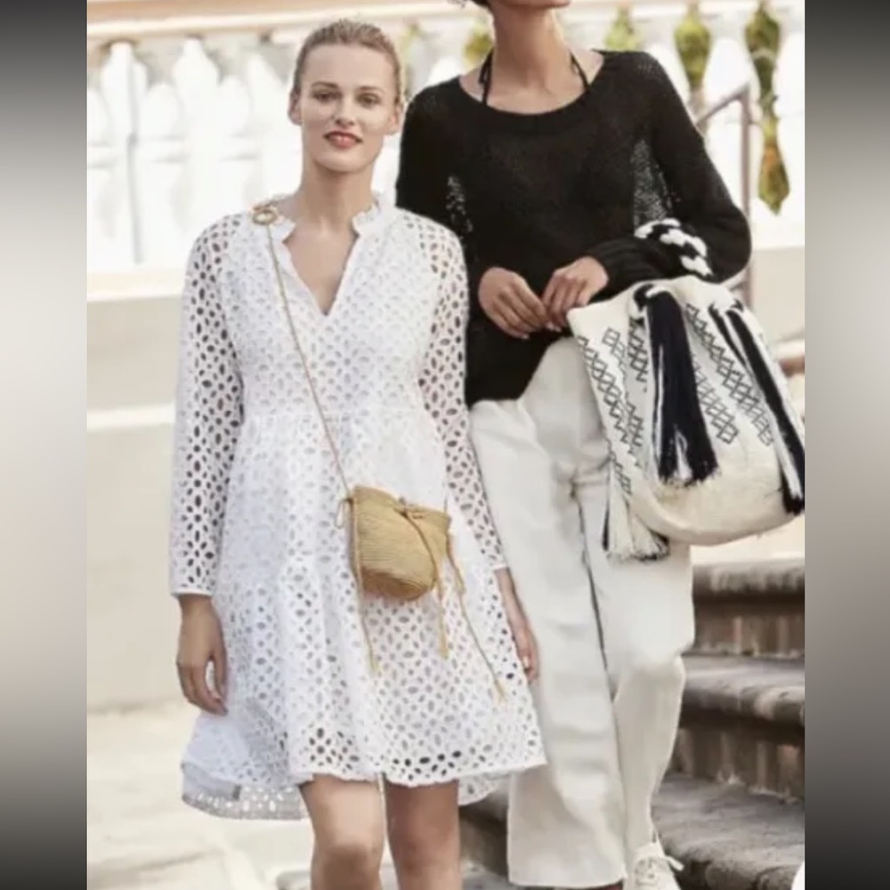 J CREW TIERED EYELET REBECCA SUNDRESS